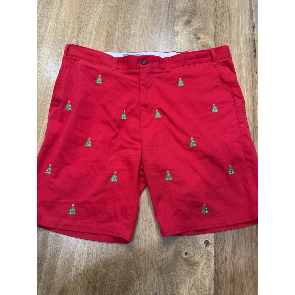 castaway nantucket mens shorts 38 Red W/ Christmas Trees Preppy